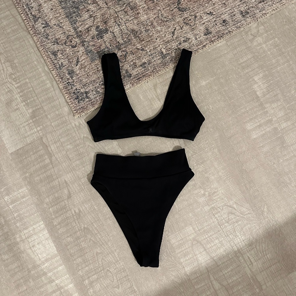 Aerie black high waisted swimsuit